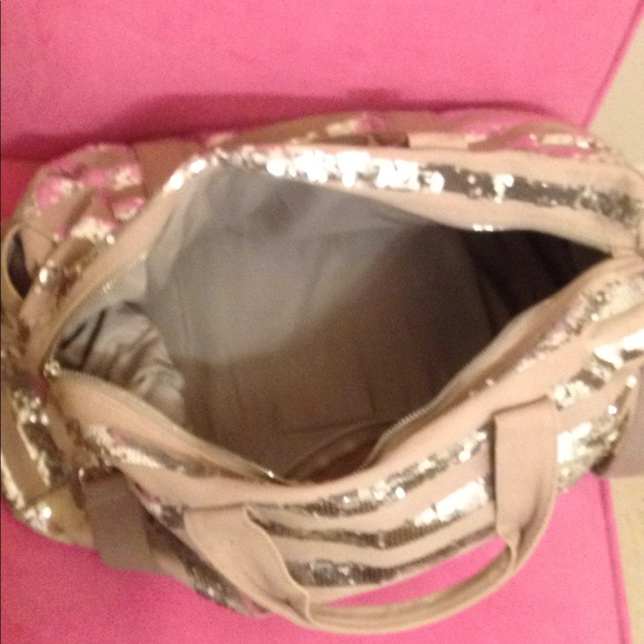 Victoria Secret Pink Silver only W/Tan Tote - Picture 4 of 5